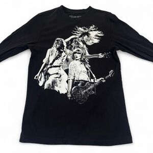 Taylor Swift The Eras Tour 2023 Collage Black Long Sleeve T-Shirt Size S Cotton